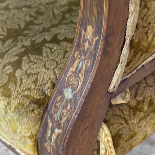 317 - An Edwardian mahogany inlaid tub chair