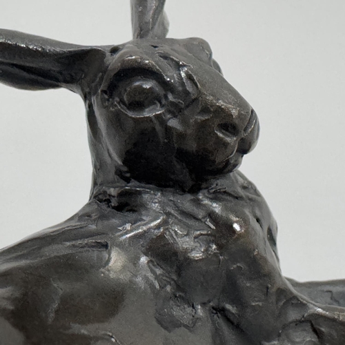 29 - A figure of a bronze hare resting by Sue Maclaurin, Nelson and Forbes Foundry, no 204/250, approxima... 