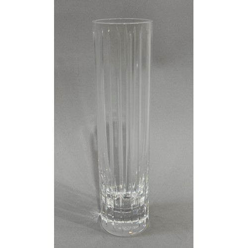 3 - A Baccarat, France, vase of cylindrical form, mark to underside, 20cm high