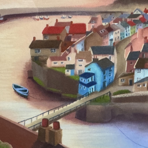 296 - After Lucy Pittaway, colour print of Staithes, North Yorkshire, titled 'Dawn of a New Day', signed i... 