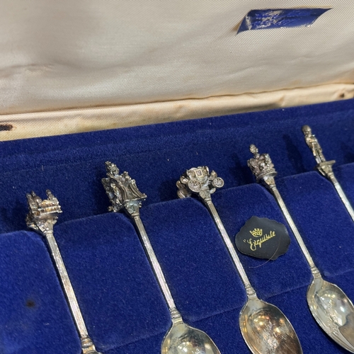 289 - Various boxed sets of cutlery including silver plated cake forks, coffee spoons, grapefruit spoons a... 