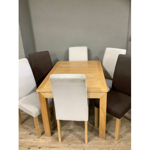 227 - A modern kitchen table with six chairs