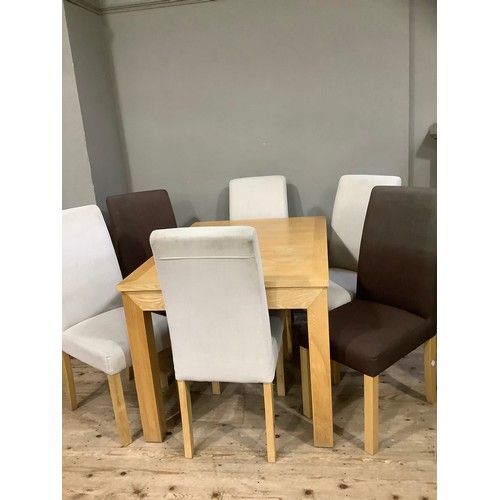 227 - A modern kitchen table with six chairs