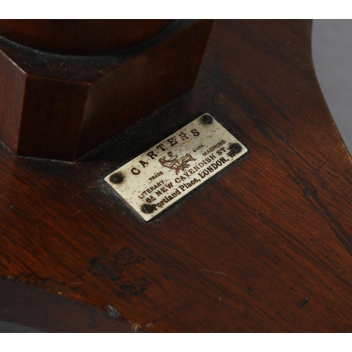 377 - A VICTORIAN MAHOGANY 'CARTER'S LITERARY MACHINE' READING TABLE with adjustable height, turned column... 