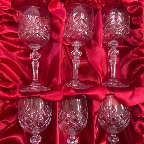 20 - A set of six Bohemia Crystal wine glasses in presentation box