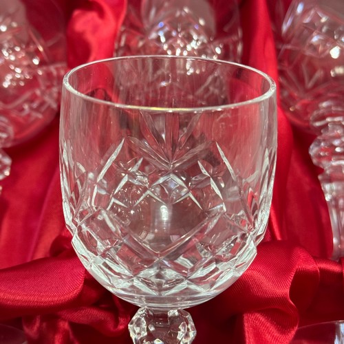 20 - A set of six Bohemia Crystal wine glasses in presentation box