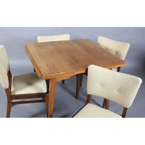 67 - An early G Plan walnut dining suite, c1960s, extending rectangular table on splayed legs and a set o... 