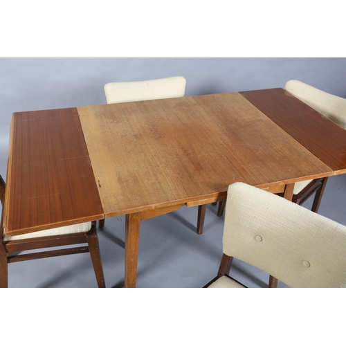 67 - An early G Plan walnut dining suite, c1960s, extending rectangular table on splayed legs and a set o... 