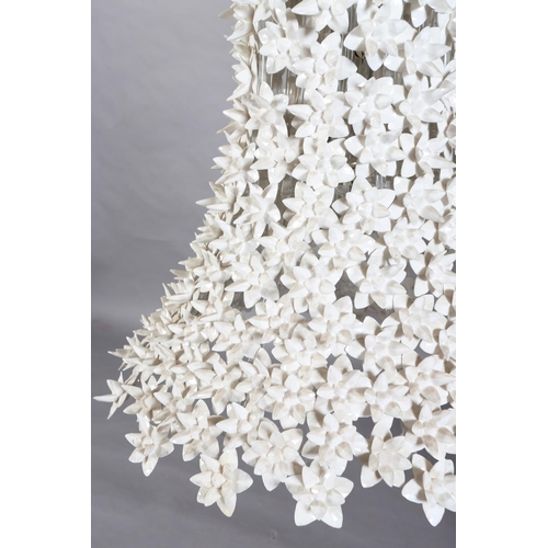 21 - Ferruccio Laviani for Kartell, 21st century, Bloom Suspension, white plastic flowers on a transparen... 