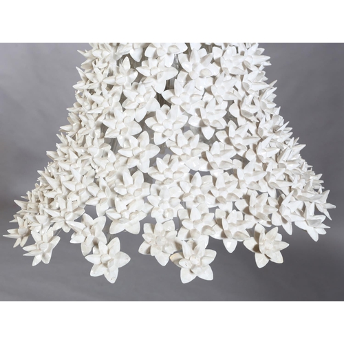 21 - Ferruccio Laviani for Kartell, 21st century, Bloom Suspension, white plastic flowers on a transparen... 