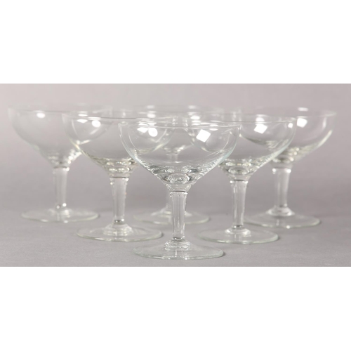 83 - A set of six champagne coupes, c1950/60s