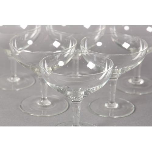 83 - A set of six champagne coupes, c1950/60s