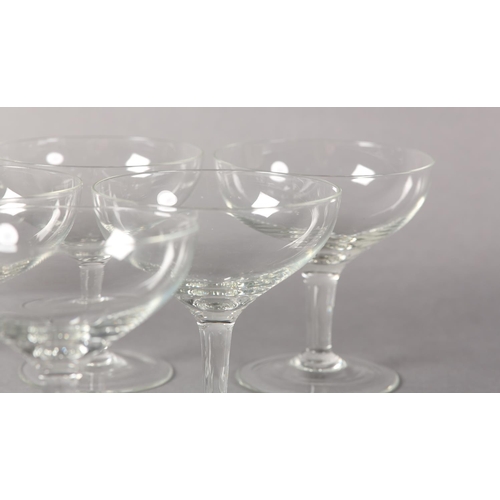 83 - A set of six champagne coupes, c1950/60s