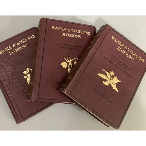 52 - Edward Step, Wayside and Woodland Blossom, Volumes 1,2 and 3 published by Warne and Co, new edition ... 