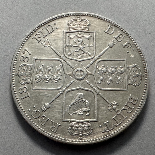 182 - A VICTORIAN FOUR SHILLING DOUBLE FLORIN 1887