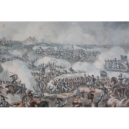 481 - TO THE BRITISH ARMY - AFTER WM HEATH the Battle of Waterloo, coloured engraving, pub. by Burkitt & H... 