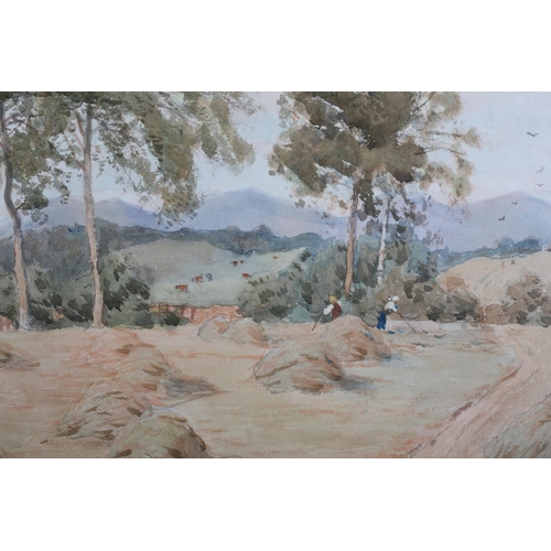 469 - ALFRED HEATON COOPER (1864-1929), Haytime, Lake District, Nr Harterhead, watercolour, signed to lowe... 