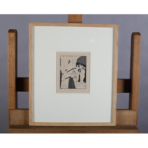 490 - AFTER ERIC GILL (1882-1940), The Harem, wood engraving, Cleverdon edition 1929, 15cm x 12cm