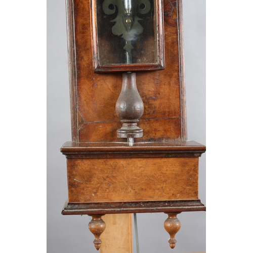 61B - EARLY 19TH CENTURY DUTCH FIGURED WALNUT BAROMETER-THERMOMETER BY ANTRUSCHA VAN LOMBARDIEN, Leeuwarde... 