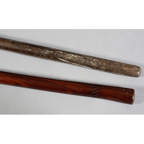 18 - A ZULU KNOBKERRIE hardwood with copper wire braided bands and 5.5cm diameter top, approximate length... 