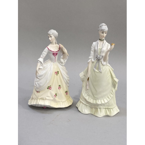 61 - Two Royal Worcester figures 'Invitation' and 'Fragrance', 18cm and 19.5cm high