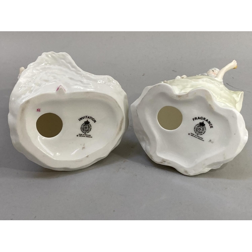 61 - Two Royal Worcester figures 'Invitation' and 'Fragrance', 18cm and 19.5cm high