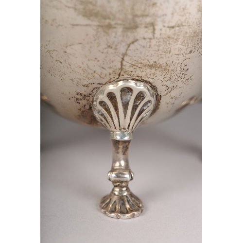 121 - A GEORGE VI FOUR PIECE SILVER TEA SERVICE, Sheffield 1945 for Walker & Hall, compressed circular for... 