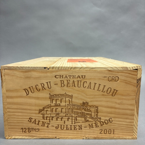 395 - FRENCH: CHÂTEAU DUCRU-BEAUCAILLOU 2001, Saint-Julien, 12 bottles, owc, this lot has been cellared by... 