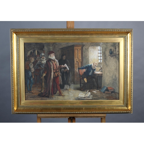 46 - G STRAHAN RI (19th century), The Last Days of Stafford, the sentence delivered, watercolour signed t... 