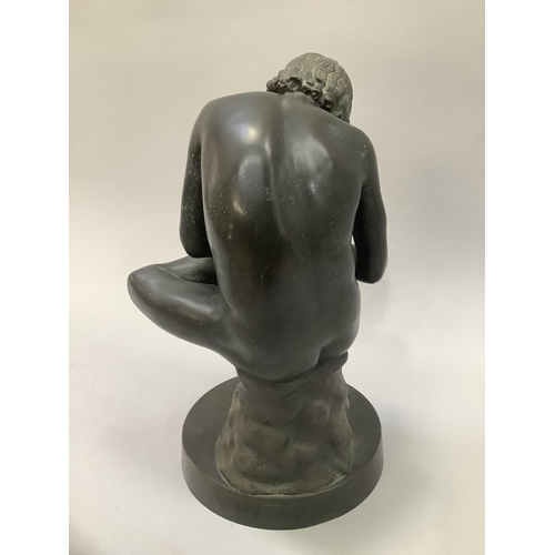 2 - An early 20th century bronze figure of Spinario also know as boy with thorn, modelled as a  young bo... 