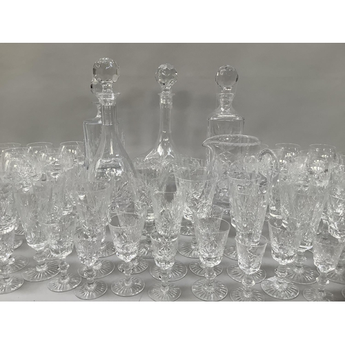 26 - A suite of Edinburgh crystal, star of Edinburgh design, including a set of twelve brandy balloons, t... 