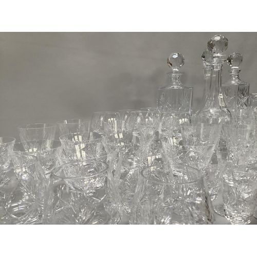 26 - A suite of Edinburgh crystal, star of Edinburgh design, including a set of twelve brandy balloons, t... 
