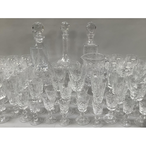 26 - A suite of Edinburgh crystal, star of Edinburgh design, including a set of twelve brandy balloons, t... 