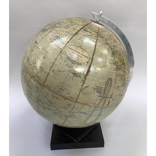 39 - A Philips 13.5in Challenge globe on Bakelite base c.1950s