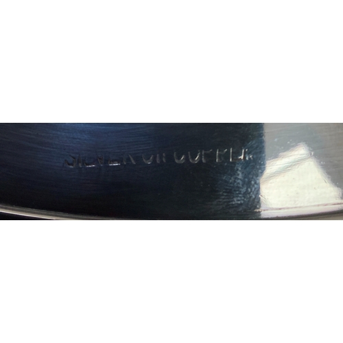 50 - A silver plated two handled gallery tray