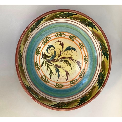 60 - A Glen Colliery Denby dish, circular, signed in green to underside, 30.5cm diameter x 8.5cm high, to... 