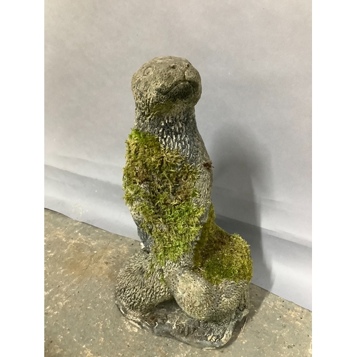 192 - A composition figure of an otter 45cm high