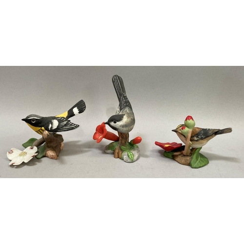 39 - A collection of nine porcelain birds by Franklin Mint