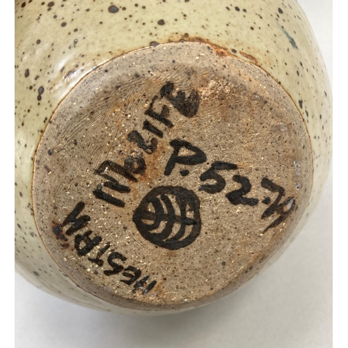 3 - A Tonalá pottery vase from Tonalá, Jalisco, Mexico, the ovoid body incised and glazed in brown and g... 