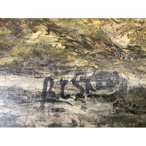 51 - R C Shaw, Yorkshire landscape with village houses and lane, oil on board, signed to lower right, 43.... 