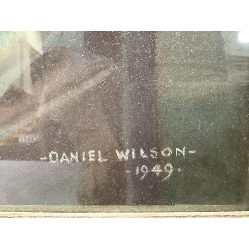 52 - Daniel Wilson, three-quarter portrait of a lady in evening gown and diamond pendent earrings sitting... 