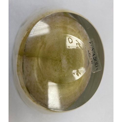 8 - A Kosta Boda floating flowers art glass vase, signed to the underside Olle Brozen, 19cm high