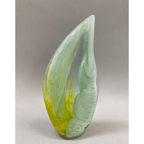 9 - An Art Glass vase marbled in ruby, blue and pale cranberry, the pontil impressed with a seal mark, 2... 