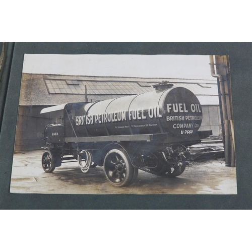 1 - OF TRANSPORT INTEREST: AN ALBUM OF SIXTY-TWO EARLY 20TH CENTURY MONOCHROME PHOTOGRAPHS OF FLAT BODY ... 