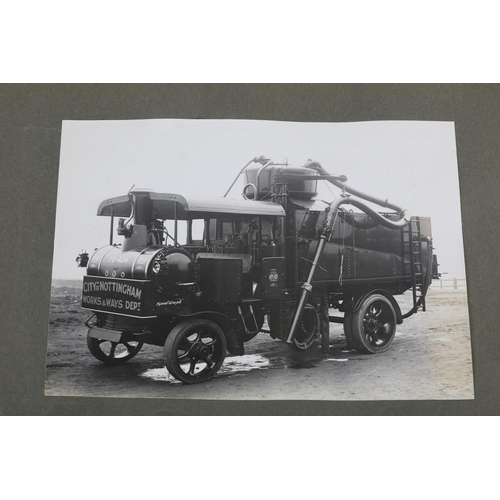 1 - OF TRANSPORT INTEREST: AN ALBUM OF SIXTY-TWO EARLY 20TH CENTURY MONOCHROME PHOTOGRAPHS OF FLAT BODY ... 