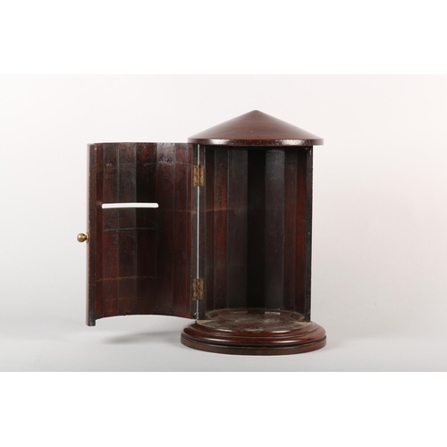 2 - A VICTORIAN MAHOGANY AND BRASS MOUNTED COUNTRY HOUSE LETTER BOX, gilded with VR above the slot, sati... 