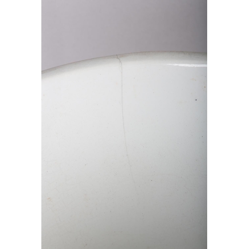 9 - A WHITE GLAZE POTTERY PURE MILK TWO-HANDLED DAIRY PAIL, lettered in black 'PURE MILK' within scrollw... 