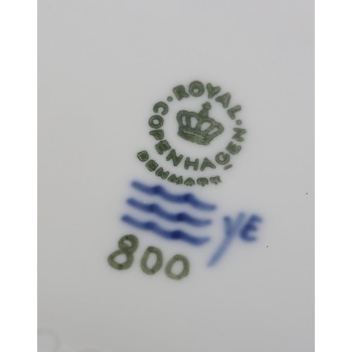 56 - A ROYAL COPENHAGEN COW WITH CALF, modelled by Knud Kyhn, no. R800 printed and painted mark, 12cm hig... 