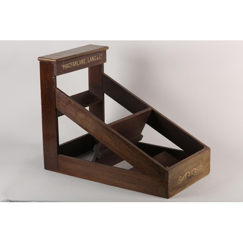 10 - A MACFARLANE, LANG & CO SHOP DISPLAY STAND, lettered in gilt, with two associated biscuit tins, one ... 