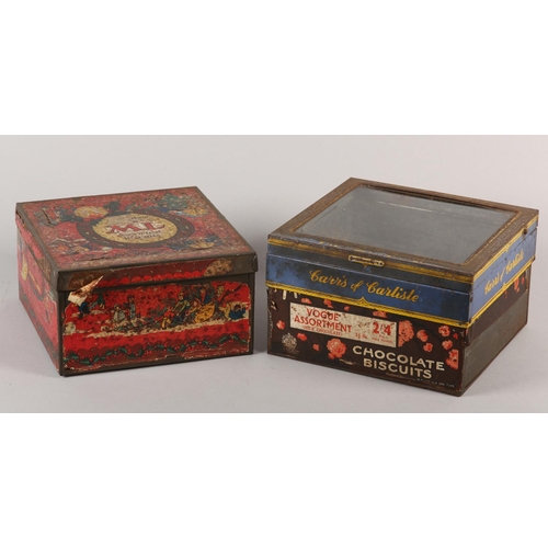 10 - A MACFARLANE, LANG & CO SHOP DISPLAY STAND, lettered in gilt, with two associated biscuit tins, one ... 